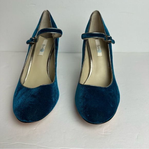 ❌SOLD❌Boden Blue Velvet Chunky Heel Mary Jane Women's size EU 40.5 or 9 Shoes - Picture 4 of 7